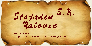 Stojadin Malović vizit kartica